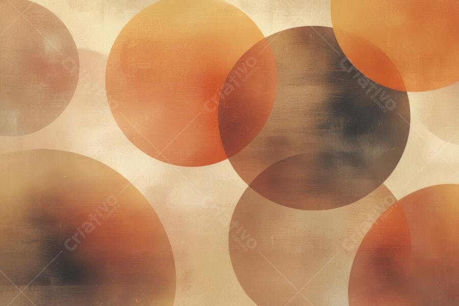 Fundo Abstrato Bolhas Laranja Marrom Textura Vintage