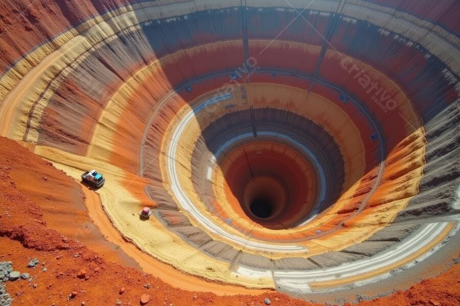 Foto Mina de Diamantes Mir Profunda Rússia Aérea