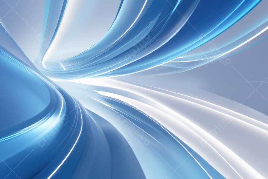 Fundo Abstrato Azul Branco Linhas Curvas Moderno