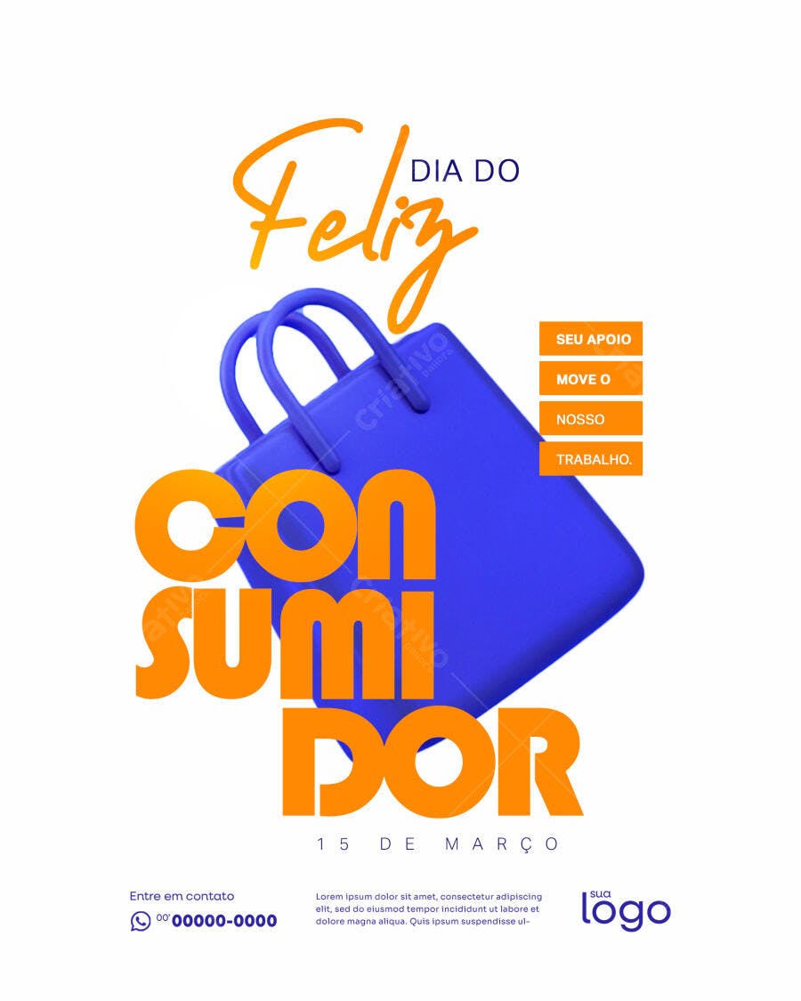 Post Dia do Consumidor 15 de Março Loja Varejo PSD Editável
