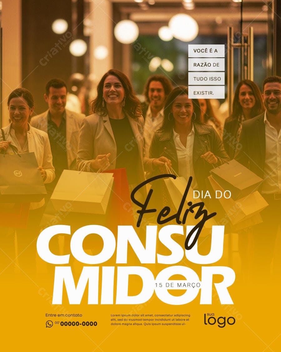 Post Instagram Dia do Consumidor 15 de Março PSD Editável