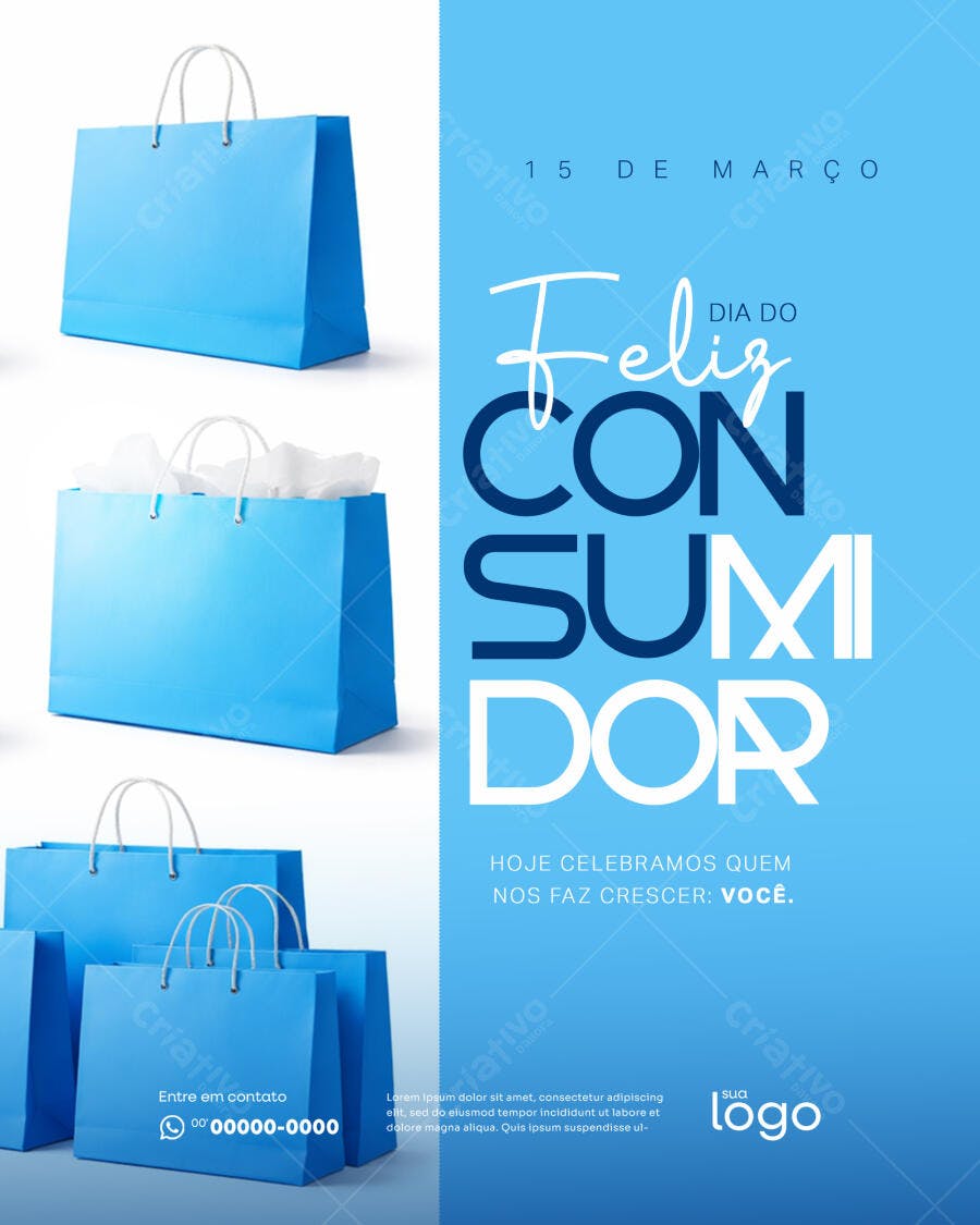 Post Instagram Dia do Consumidor 15 de Março PSD Editável