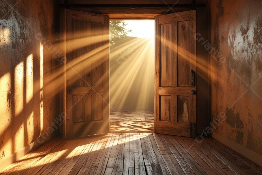 Foto Porta Aberta Luz Dourada Raio de Sol Esperança