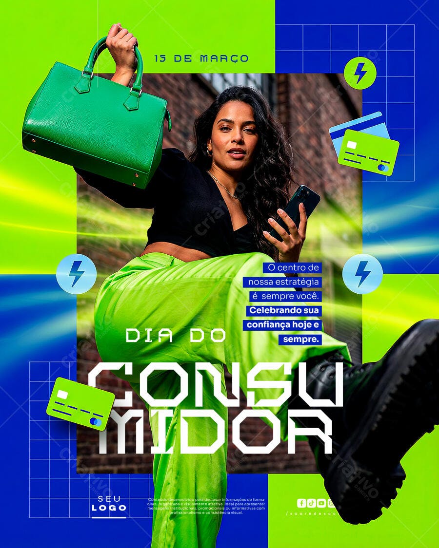 Post Instagram Dia do Consumidor Março PSD Editável