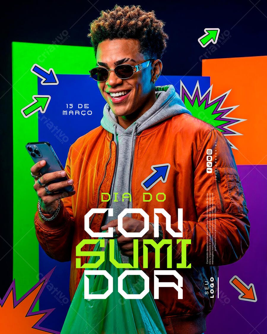 Post Instagram Dia do Consumidor 15 de Março PSD Editável