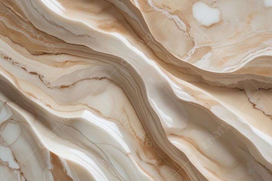 Foto Textura Mármore Ônix Bege Marrom Ondas Abstratas