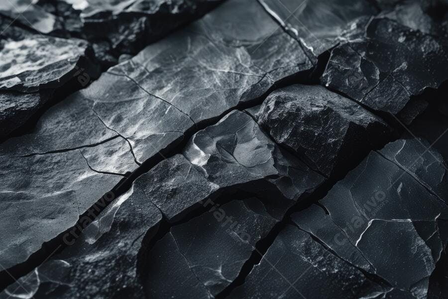 Foto Carvão Mineral Detalhe Textura Escura Rocha Fóssil