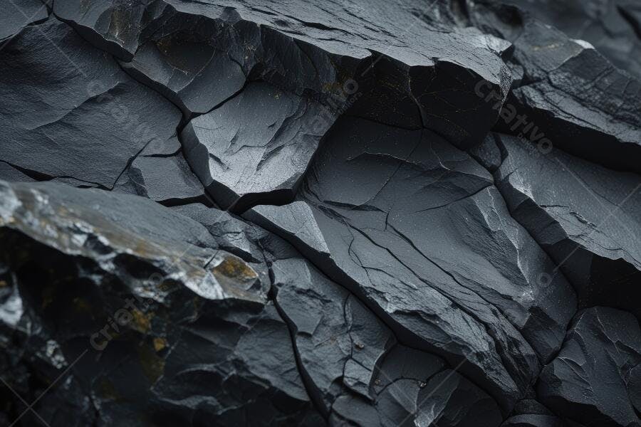 Foto Textura Rocha Escura Detalhe Mineral Natural