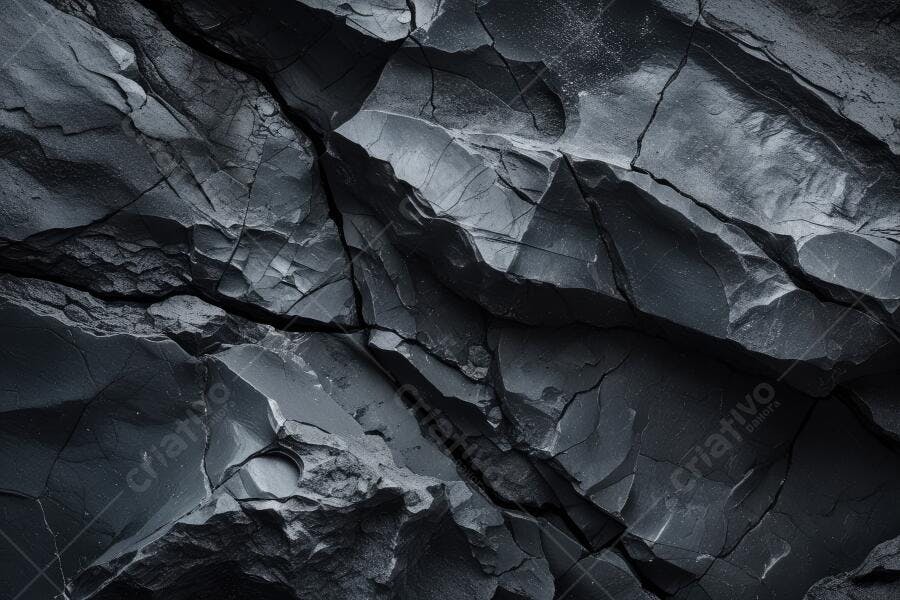 Foto Textura Rocha Escura Abstrata Pedra Vulcânica Fundo