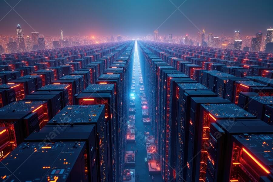 Foto Cidade Tecnológica Futuro Digital Inteligência Artificial