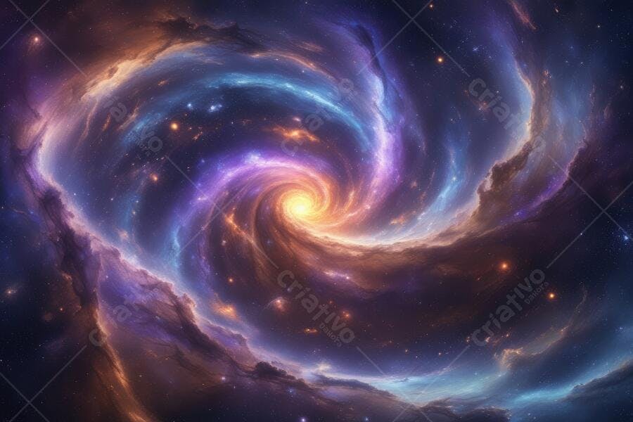 Galáxia Espiral Nebulosa Estrelas Universo Cósmico