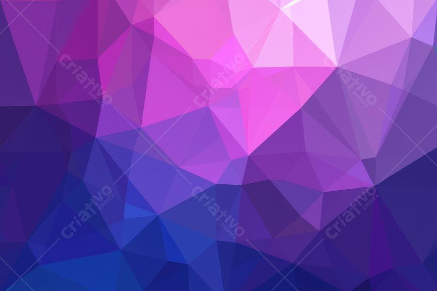 Fundo Geométrico Poligonal Abstrato Roxo e Azul Gradiente