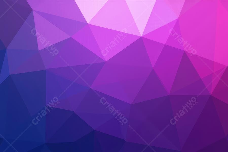 Fundo Poligonal Abstrato Gradiente Roxo e Rosa
