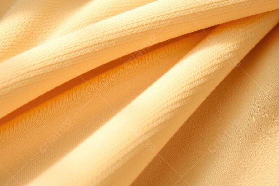 Foto Textura Tecido Amarelo Claro Dobras Suaves