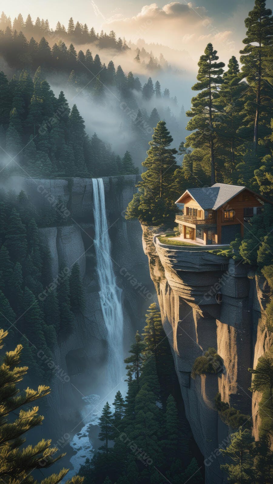 Foto Casa na Montanha Cachoeira Floresta Neblina