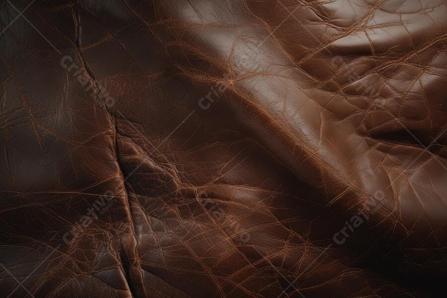 Foto Textura Couro Marrom Envelhecido Detalhe Close-up