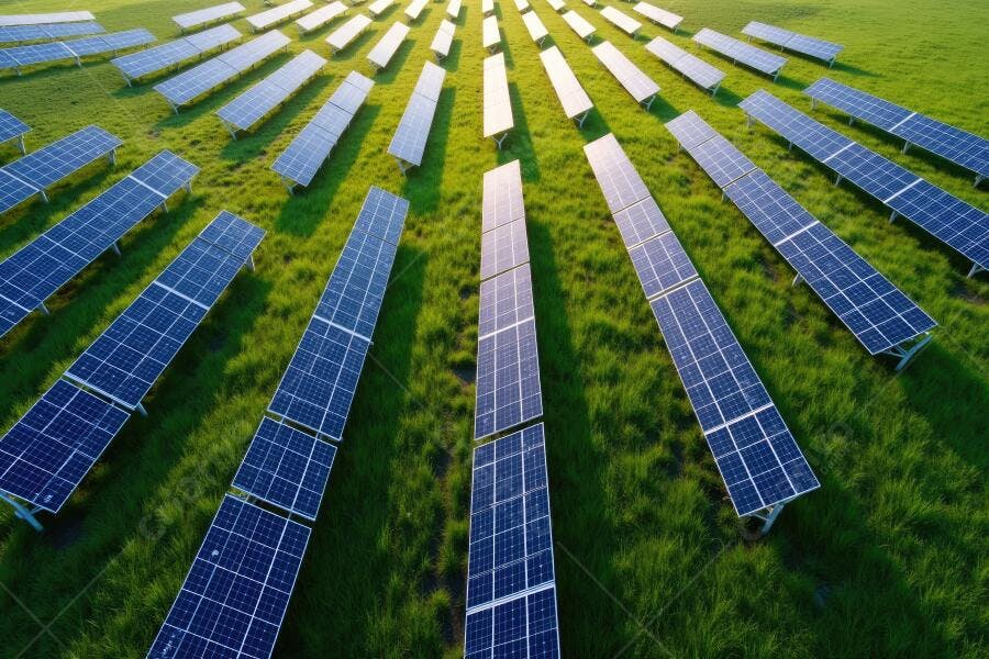 Foto Painéis Solares Campo Verde Energia Renovável Sustentável