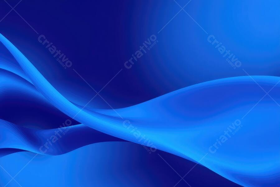 Fundo Abstrato Azul Ondas e Curvas Fluídas Digital