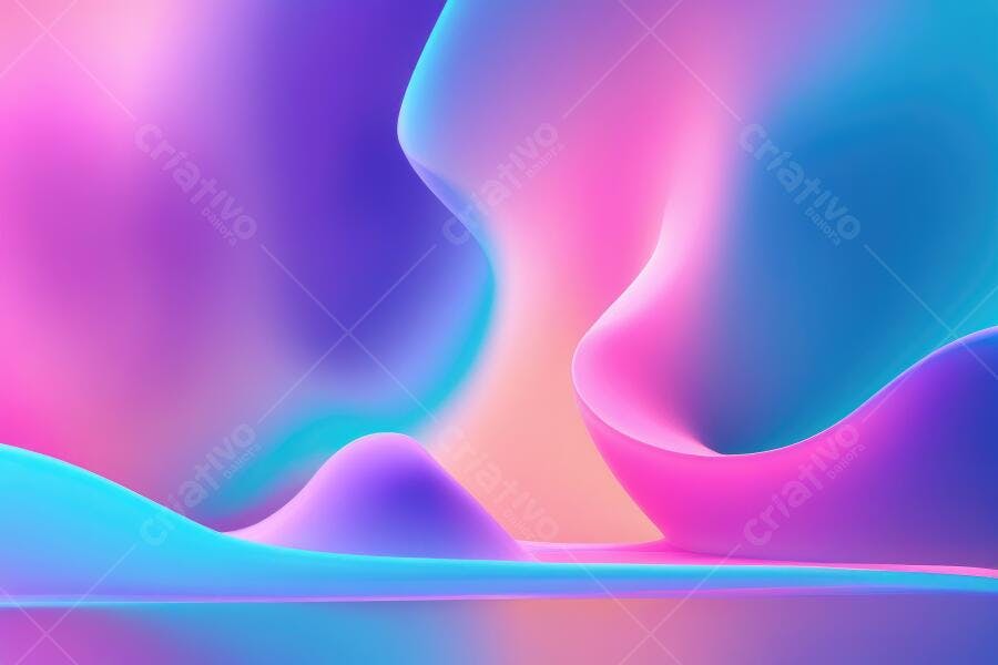 Fundo Abstrato Ondas Gradiente Rosa Azul Roxo Neon