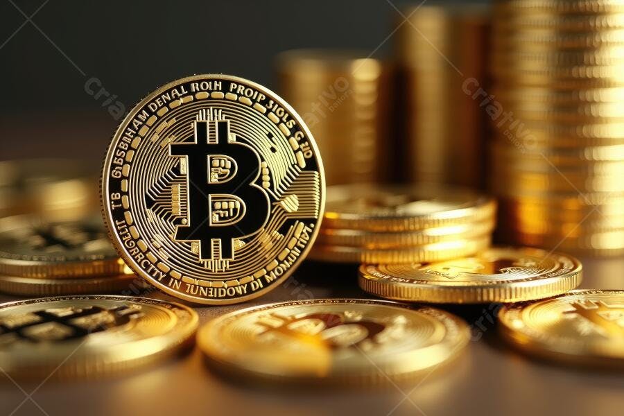 Foto Bitcoin Moeda Digital Criptomoeda Dourada Financeiro