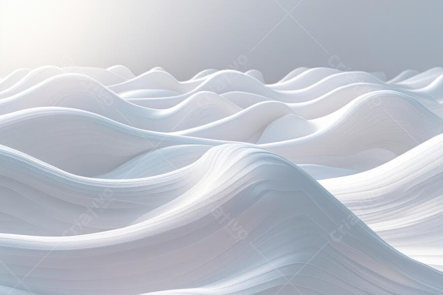 Foto Abstrata Ondas Brancas Suaves Textura 3D Fundo Minimalista