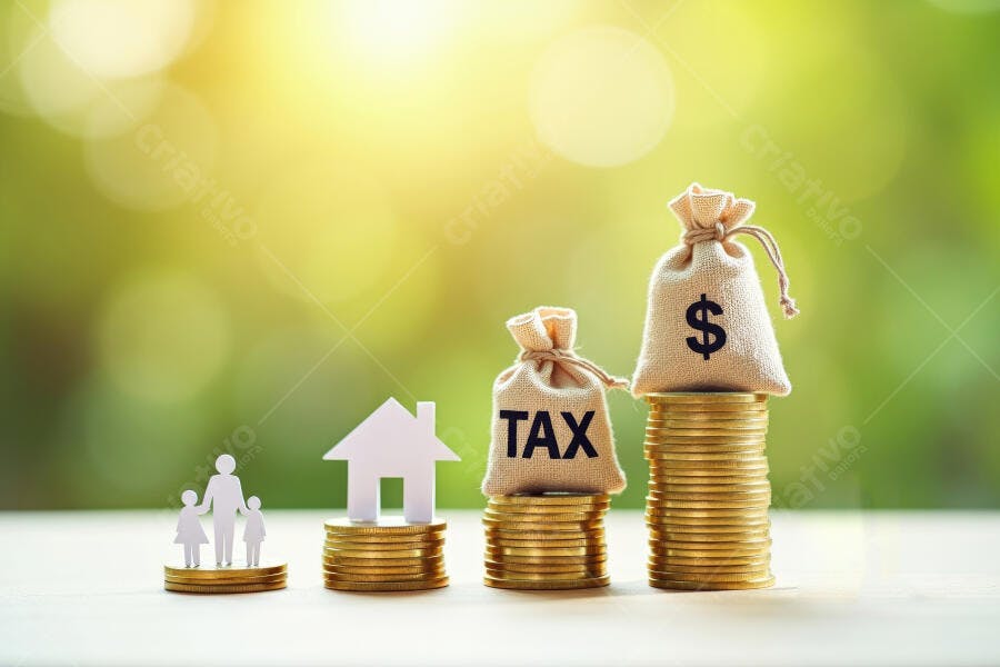 Foto Economia Investimento Família Imposto Dinheiro Moedas