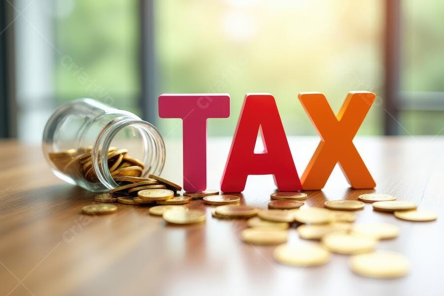 Foto Imposto TAX Moedas Dinheiro Economia Finanças