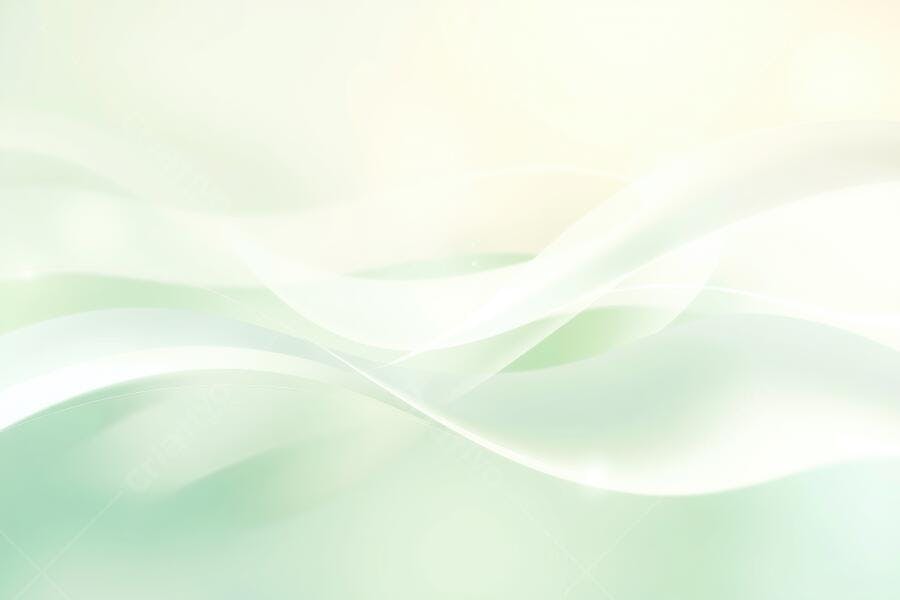 Foto Abstrata Ondas Suaves Tons Pastel Verde Branco