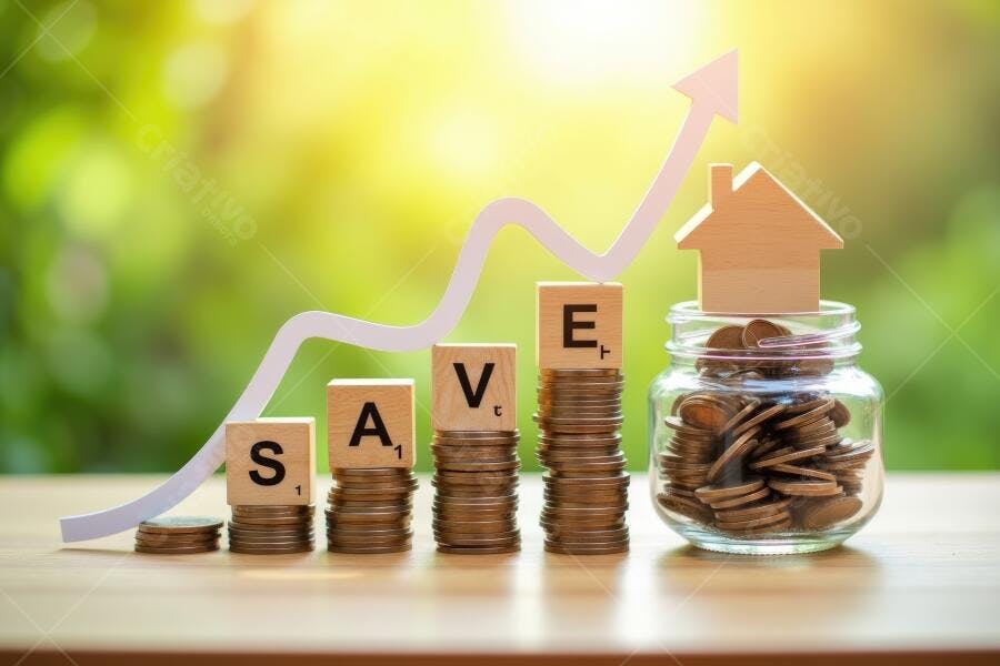 Foto Economia Investimento Moedas Casa Crescimento Financeiro