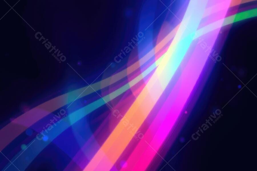 Fundo Abstrato Neon Luzes Coloridas Vibrantes Escuras