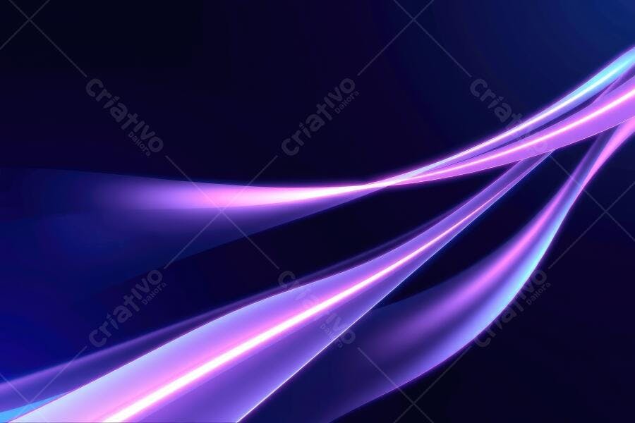 Fundo Abstrato Neon Roxo Azul Linhas Brilhantes
