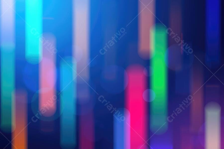 Fundo Abstrato Luzes Coloridas Bokeh Vertical Azul Escuro
