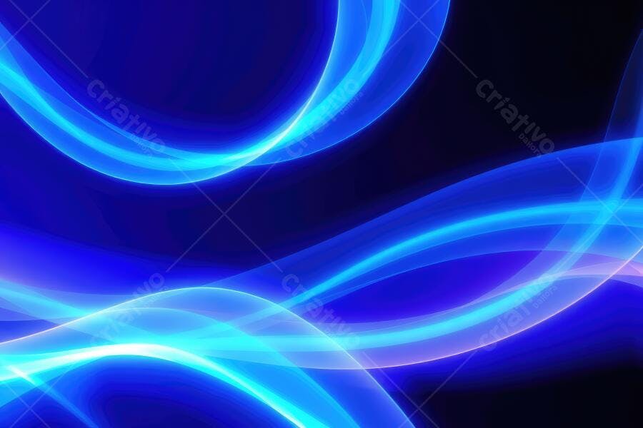 Fundo Abstrato Ondas de Luz Neon Azul e Roxo