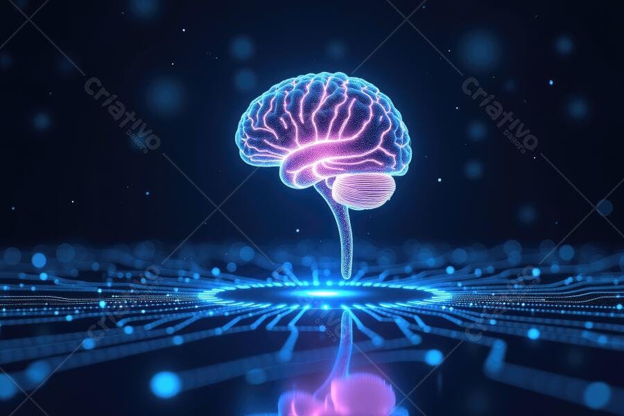 Cérebro Humano Digital Inteligência Artificial Tecnologia