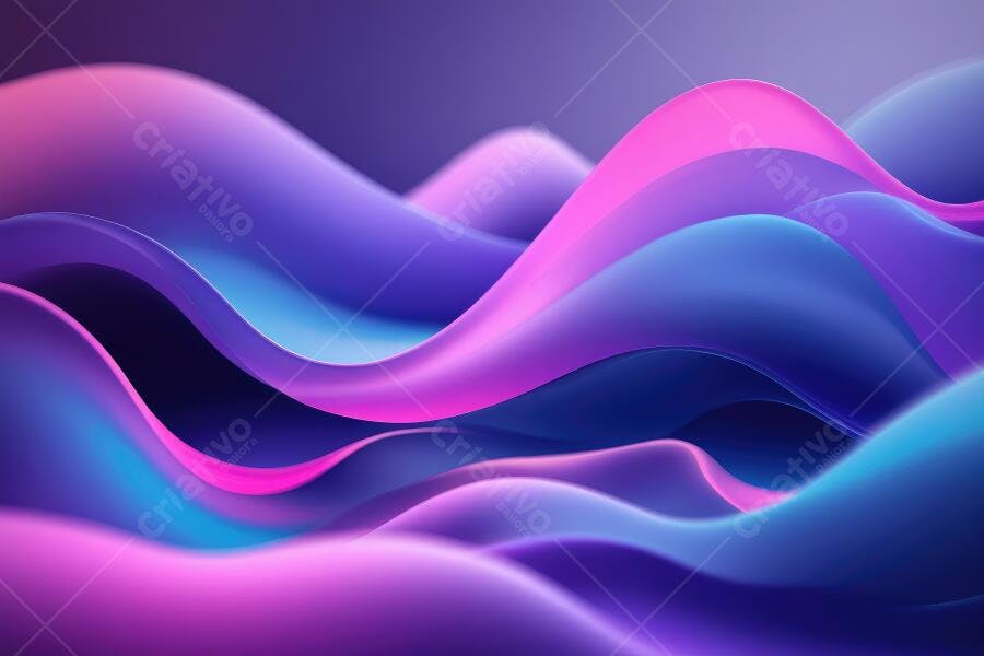 Fundo Abstrato Ondas Gradiente Azul Roxo Rosa Design Moderno