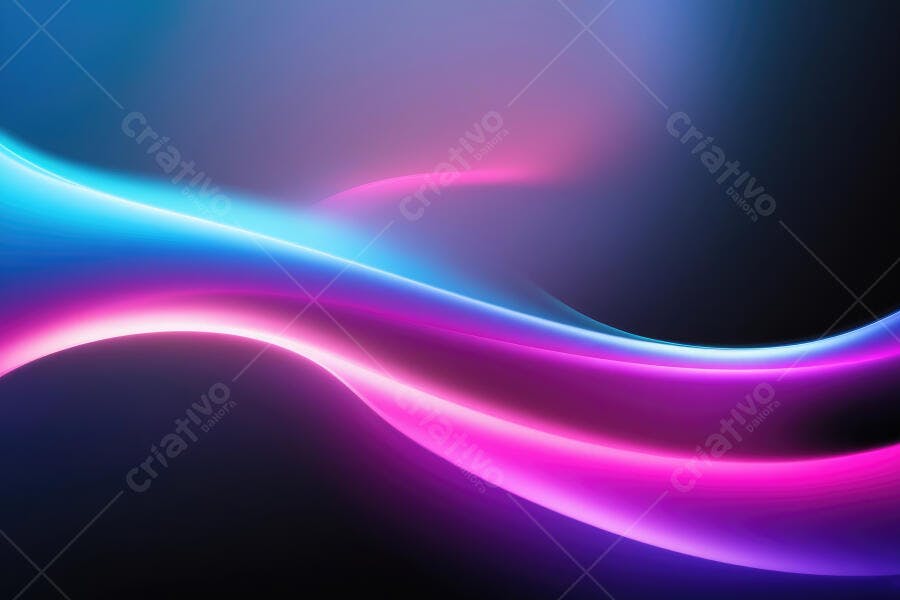 Fundo Abstrato Ondas Neon Azul Roxo Rosa Brilhante