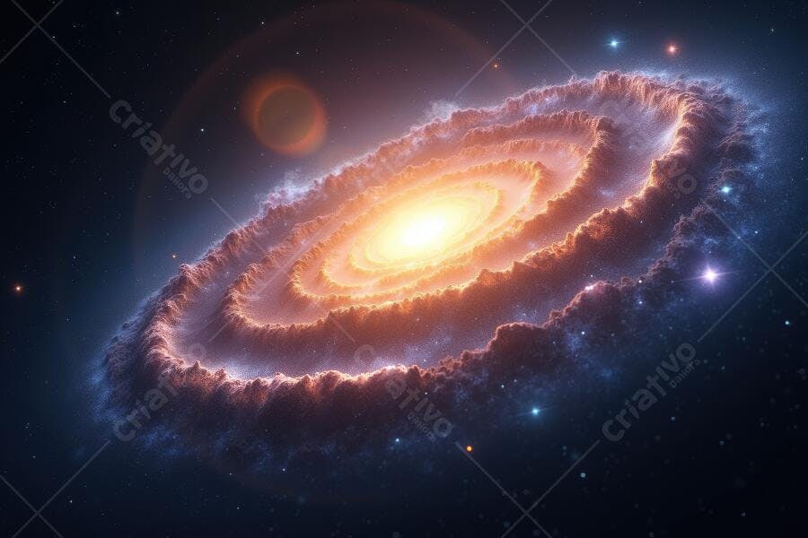 Foto Galáxia Espiral Brilhante Espaço Sideral Estrelas