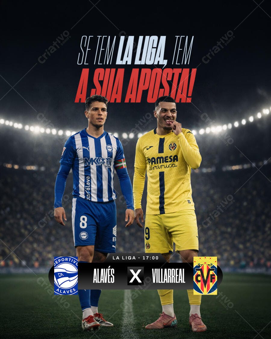Post Instagram La Liga Futebol Apostas PSD Editável