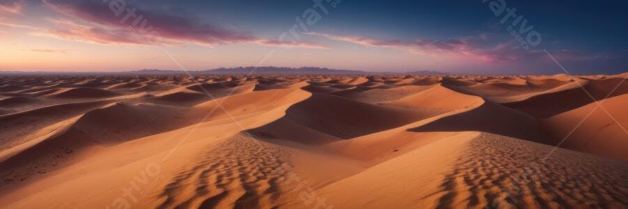 Foto Deserto Dunas Areia Pôr do Sol Céu Rosa Laranja