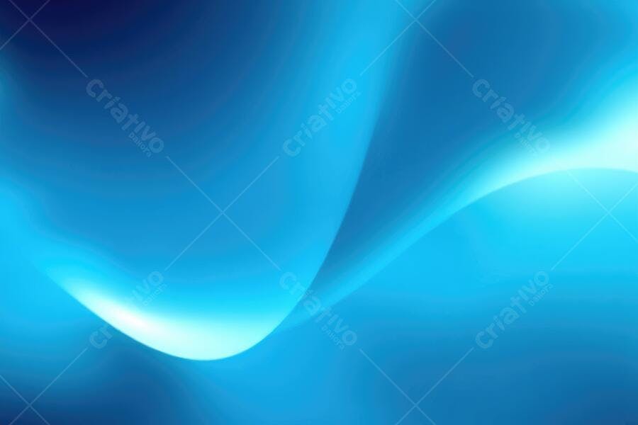 Fundo Abstrato Azul Ondas Luminosas Fluido Digital