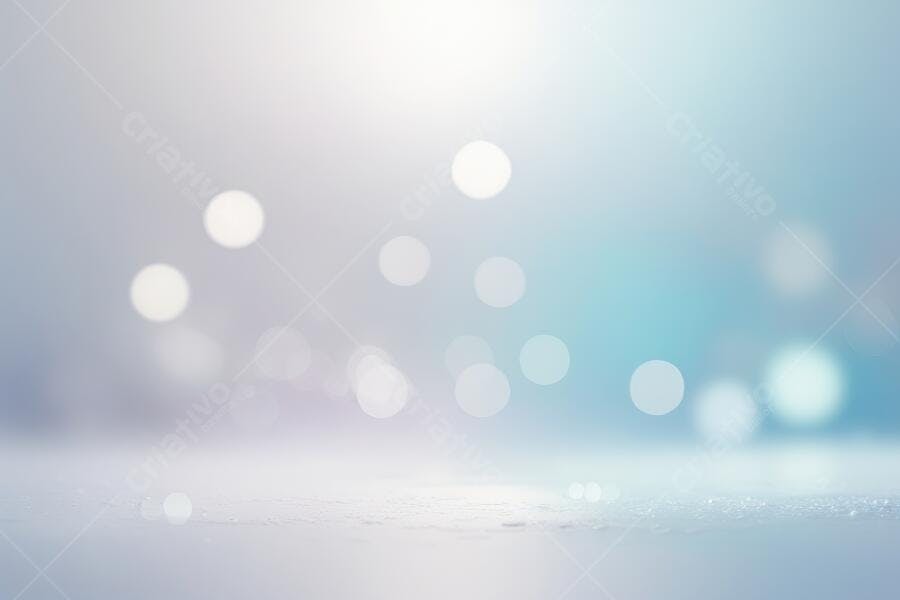 Foto Fundo Abstrato Bokeh Luzes Brancas Azul Claro