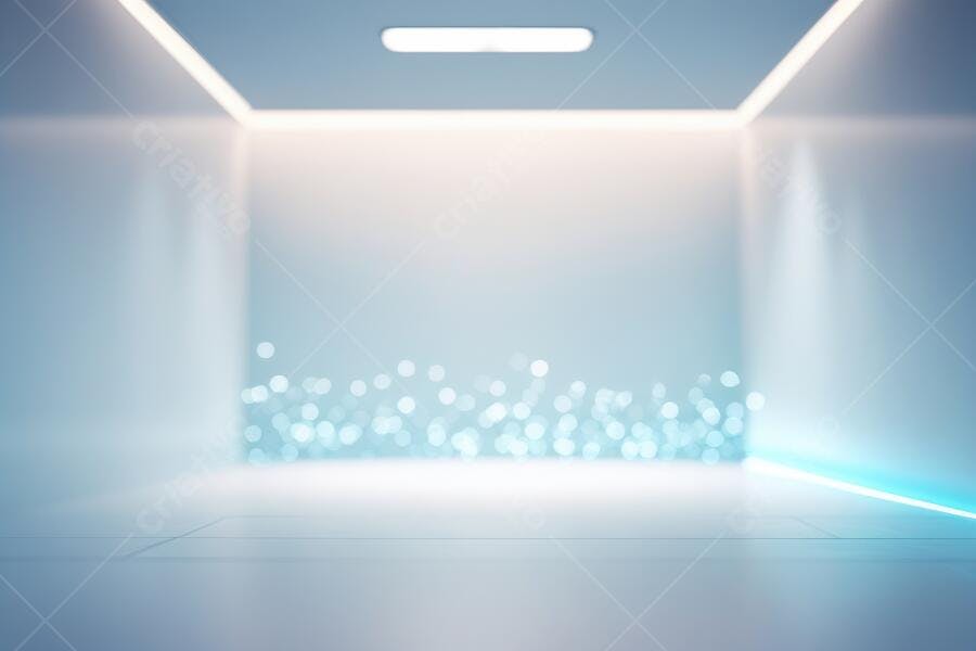 Foto Fundo Abstrato Azul Claro Brilho Bokeh