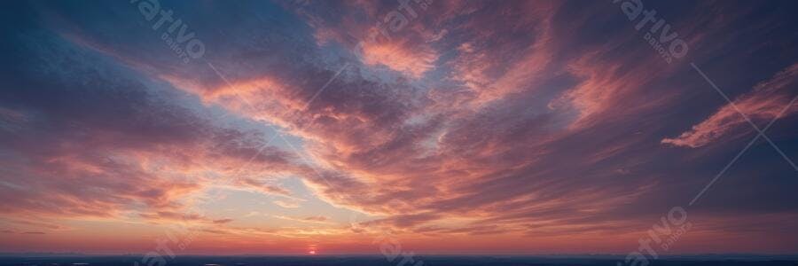 Foto Céu Pôr do Sol Nuvens Rosadas Azuis Horizontes