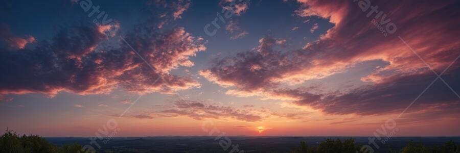 Foto Céu Pôr do Sol Nuvens Rosadas Laranjas Paisagem Natural
