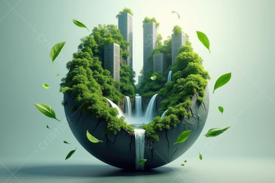 Foto Conceito Cidade Sustentável Ecologia Meio Ambiente