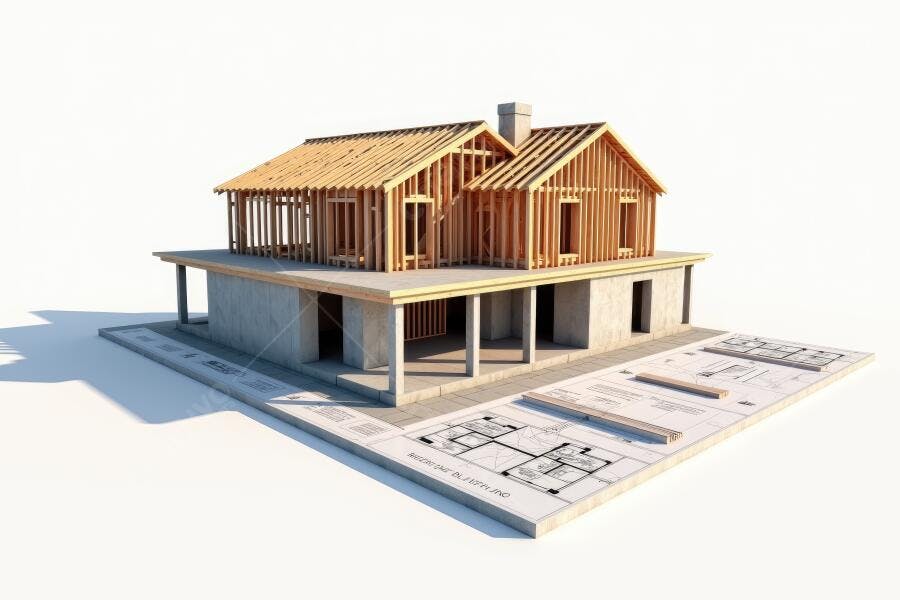Foto Maquete Casa Construção Planta Baixa Arquitetura