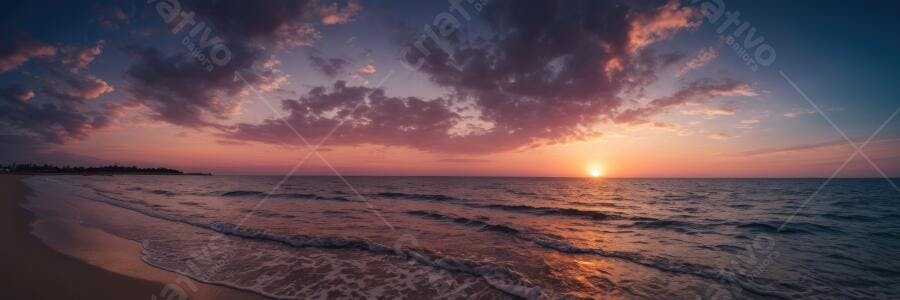 Foto Pôr do Sol Praia Mar Ondas Céu Rosado