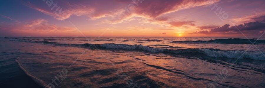 Foto Pôr do Sol Mar Praia Ondas Céu Rosado