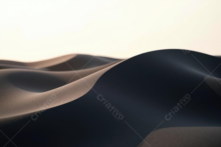 Foto Dunas Deserto Onduladas Areia Escura Céu Claro