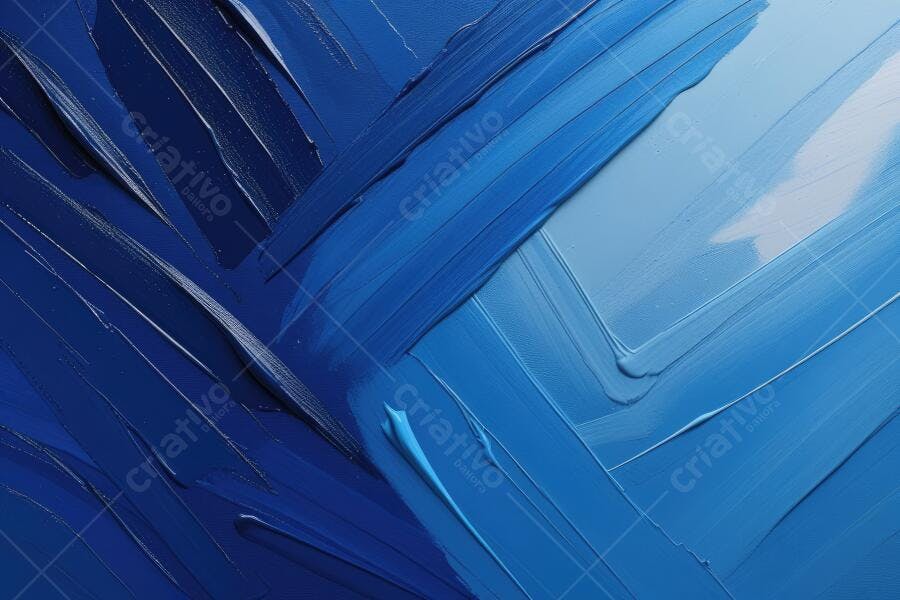 Textura Abstrata Azul Escuro e Claro Pinceladas Artísticas